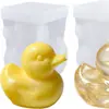 Molde de Silicona de Patito Amarillo 3D Animal de Dibujos Animados Vela Aromática Yeso Adorno Molde para Jabón Hecho a Mano DIY