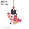 Adornos navideños de madera estilo retro americano, colgantes de madera nostálgicos de muñeco de nieve y Papá Noel, etiquetas colgantes para decoración de árbol de Navidad, regalos