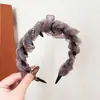 Diadema antideslizante de malla con cuentas de caña alta para mujer, accesorio para el cabello para lavarse la cara, accesorio de cabello versátil de moda para recoger el cabello suelto, venta al por mayor y dropshipping