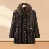 Casaco de Veludo de Visão de Inverno da Vovó para Idosos, Jaqueta Engrossada com Forro de Lã para Mulheres, Roupa Acolchoada de Algodão da Mamãe, Roupa Quente para Senhoras Idosas