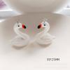 Venta Caliente en Amazon Colgante de Animales Pequeños de Acrílico Dibujo Animado Estereoscópico Patito Ganso Oso Colgante Accesorios para Joyería DIY