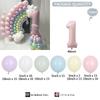 Tema Arcoíris Color Macarón Rosa Cumpleaños Digital Globo de Película de Aluminio Traje Arreglo Fiesta Primer Año Infantil