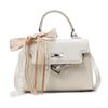 Bolsa de Mão Kelly Texturizada Tendência de Luxo Coreana Nova Moda Primavera 2026 Bolsa de Ombro Simples de Nicho Bolsa Transversal