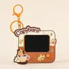 Chaveiro Original Capibala Quadro de Desenho Graffiti Desenho Animado Fofo Capivara Quadro de Desenho Brinquedo Pingente para Mochila Escolar Infantil