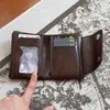 Versión Coreana Ins Bolso Suave y Ceroso Suave Cartera Pequeña con Ojo Billetera Corta Cremallera Hilo Oculto Billetera para Monedas Portatarjetas