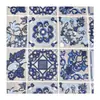 Tecido de Malha Bordado Xadrez de Porcelana Azul e Branca Textura Jacquard Semitransparente Vestido Lenço Tecido para Casa Tecido para Roupas
