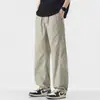 Pantalones casuales rectos Anyang para hombre, nuevo estilo primavera-verano 2026, simples y versátiles, color liso, pantalones largos de corte holgado, pantalones de pierna ancha de moda