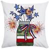 Cross-border New American Independence Day fronha de linho impresso sala de estar sofá almofada capa quarto fronha decorativa