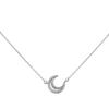 Espumante + Zircônia Lua Colar Dois Pacotes ~ Advanced Sense Super Flash Clavicle Chain Vento Frio Duplo Neck Chain Feminino
