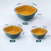 Cesta de escorrer de camada dupla de grau alimentício, escorredor de pia de cozinha, cesta de escorrer de plástico para frutas e vegetais, cesta de lavagem de vegetais doméstica, cesta de armazenamento