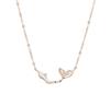 Collar de Plata de Ley S925 con Colgante de Concha, Cola de Sirena, Madreperla, Moda para Mujer, Joyería Coreana de Otoño de Alta Gama con Microdiamantes