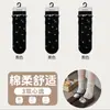 Nuevos calcetines de otoño e invierno florales con lazo, sin costuras, a media pantorrilla, calcetines de algodón dulces para mujer, calcetines de encaje, calcetines retorcidos apilados
