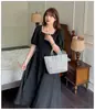 Q13 Vestido Elegante Rojo Seersucker Falda Larga Talla Grande Mujer Gordita mm Estilo K 200 Libras 150kg