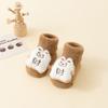 Calcetines de Suelo para Bebé Recién Nacido e Infantil de 0 a 2 Años de Algodón Clase A Estilo Otoño e Invierno Felpa Tipo Rizo Engrosados Antideslizantes para Niños Pequeños
