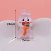 Urso Coelho de Gelo Fofo Resina Artesanal DIY Gel de Creme Presilha de Cabelo Corda de Cabelo Capa de Celular Material de Carro Elétrico