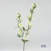 Flor de jazmín artificial de 2 ramas, flor falsa de un solo tallo para decoración de ventanas, flor de seda para arreglos de pasillo de bodas, flor decorativa para el hogar en la sala de estar