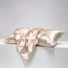 Venta Directa de Fábrica Transfronteriza Amazon Funda de Almohada de Satén Imitación Seda con Cierre de Cremallera, Agradable para la Piel y Fresca Funda de Almohada Individual