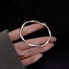 Fábrica de joyas de plata Nueva pulsera de plata esterlina 999 para mujer, diseño Mobius, estilo ins de alto sentido, regalo para novia y amante.