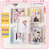 Tianyi Carpeta Transparente de PVC para Tarjetas de Planificador Almacenamiento de Documentos y Fotos Bolsillo para Hojas Sueltas Carpeta Portátil con Anillas Metálicas de Colores
