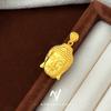 Estilo Loja de Ouro Corda Trançada Cor Dourado Areia Unissex Pingente Colar Cabeça de Buda da Paz Buda Maitreya Colar de Suéter Atacado
