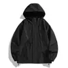 Chaqueta de Moda Americana para Primavera y Otoño Chaqueta para Hombre Ropa Deportiva para Exteriores y Montañismo Chaqueta con Capucha Holgada a Prueba de Viento e Impermeable