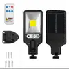 Lâmpada de parede LED solar externa transfronteiriça nova, iluminação de pátio com indução de corpo humano, controle remoto de parede para casa, luz de rua