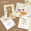 Tarjeta de Pastel de Luna de Mediados de Otoño Tarjeta de Instrucciones de Comida de Pastelería de Yema de Huevo Decoración de Caja de Regalo de Pastel de Luna Diseño e Impresión de Tarjeta de Felicitación