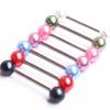 Amazon AliExpress venda quente 7 peças um pacote de cores misturadas com diamante mamilo anel língua unha orelha studs piercing jóias