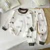 Conjunto de ropa de otoño para niños, ropa de casa de primavera y otoño para niños, ropa interior, pijamas de casa, ropa interior térmica para niñas pequeñas y niños pequeños