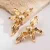 Pendientes Simétricos Exagerados Estilo Za de Joyería He Ming con un Toque de Lujo Ligero y de Alta Gama, Pendientes con Pendiente de Aguja de Plata S925