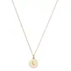 Collar Colgante de 26 Letras Transfronterizo, Moderno, Sencillo, Diseño de Nicho, Cadena para Clavícula Versátil para el Uso Diario para Mujeres