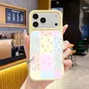 Funda protectora creativa de color block para iPhone 17 de silicona líquida, la más vendida en Shopee, funda de teléfono con forro de felpa para 18pro