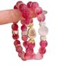 Sakura RainPulsera de Calabaza con Rosa Roja Estilo Chino Nuevo, Pulsera de Nicho con un Diseño Versátil
