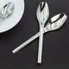 Cuchara Cuadrada de Acero Inoxidable 304 Cuchara para Arroz Seco Cuchara para Sopa Cuchara de Alto Valor Cromático Cuchara para Helado Vajilla de Titanio Recubierto Ecológica para Entorno de Vacío