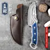 [Cuchillo de ballena azul de aspecto elegante] cuchillo multiusos de ballena azul forjado a mano cuchillo para carne cuchillo para huesos cuchillo de colección