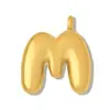 Colgante de Letra del Alfabeto Burbuja, Colgante DIY de Acero Inoxidable Chapado en Oro Pulido, Collar Elegante para Mujer, Colgante de Joyería de Acero de Titanio