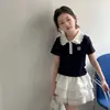 Faldas de Moda para Niñas, Ropa de Verano, Nuevos Estilos para Niños y Niñas, Polos Casuales Estilo Preppy, Conjuntos Dulces