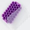 Grado Alimenticio Panal 37 Rejillas Bandeja de Hielo Molde de Silicona para Hacer Hielo con Tapa Refrigerador Doméstico Hielera Casera de Cubitos de Hielo Panal Caja para Hacer Hielo