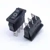 Kcd1-110 Ultra-delgado 9.5*21mm Interruptor de Palanca Pequeño Plano de Pie Tipo Barco 2 Pines 2 Velocidades Negro