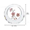 Flor de Ameixa de Cristal Prata Flor de Ameixa Dupla Artesanato de Flores de Cristal Enfeites Fornecimento Transfronteiriço Lembrança do Dia das Mães