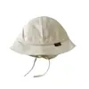 Gorro de bebé de Corea del Sur 2024, nuevo gorro de lavabo a juego con cordones para bebé, gorro de pescador para niño.