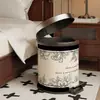 Papelero Retro Francés M^ para Sala de Estar, Dormitorio, Dormitorio Estudiantil, Cocina, Baño del Hogar, Gran Capacidad, Papel de Alto Valor