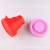 Ahora molde al por mayor Taza plegable de silicona con tapa Taza plegable de silicona Taza telescópica Artículos promocionales