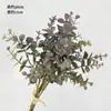 6 Zha Eucalipto Folha de Dinheiro Flor Material Flor Falsa Comércio Exterior Flor Artificial Planta Verde Simulação Planta Suave para Casa com Grama