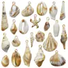Venta al por mayor de fábrica mixto 44 colgante de concha de caracol acrílico artesanías hechas a mano joyería pequeños accesorios de colgante de tornillo