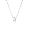 Colar S925 Prata Esterlina com Diamante Único de Quatro Garras Brilhante para Mulheres, Mesmo Estilo do Xiaohongshu, Simples e Luxuoso, Corrente de Clavícula Versátil de Alta Qualidade