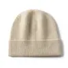Gorro de Punto de Cachemira Engrosado para Hombre, Gorro Versátil de Color Sólido, Turbante Casual, Gorro Frío para Ciclismo al Aire Libre