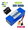 Paquete de Batería 36V100Ah 18650 con BMS Integrado Batería para Scooter 250W-500W + Cargador 42V2A