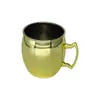 Fornecimento Transfronteiriço de Copos Moscow Mule, Copos de Coquetel de Aço Inoxidável, Copos em Formato de Tambor de Cobre Galvanizado Eletroliticamente Gravados, Taças de Vinho Personalizadas