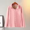 Suéter Fleece Espesso Quente à Prova de Vento para Esportes ao Ar Livre Cardigan Feminino Gola Alta Jaqueta de Fleece Casaco de Fleece